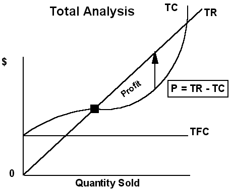 Maximizing profit using total analysis of revenue and cost